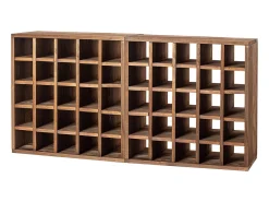 Acessórios De Arrumação|Acessório Vinho E Bar*Porta-vinhos Loreo xadrez madeira marrom escuro 2 peças