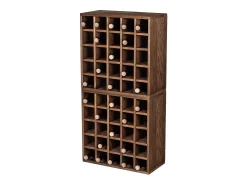 Acessórios De Arrumação|Acessório Vinho E Bar*Porta-vinhos Loreo xadrez madeira marrom escuro 2 peças