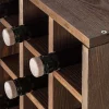 Porta-vinhos Loreo xadrez madeira marrom escuro^ Online