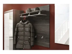 Meublorama Cabide De Pé*Porte-manteaux SCOTT – Design moderne avec étagère intégrée Prateado