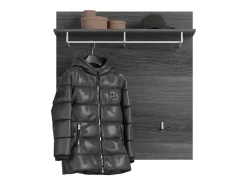 Meublorama Cabide De Pé*Porte-manteaux SCOTT – Design moderne avec étagère intégrée Prateado