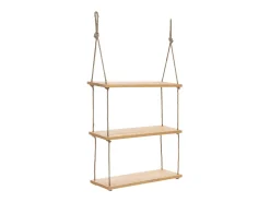 Atmosphera Prateleira*Prateleira 3 prateleiras madeira Hevea castanha 105x60x20cm Bege