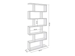 duehome Prateleira*Prateleira alta Zoe Blanco Brillo Cinzento