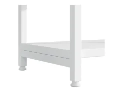 Clearance Prateleira de armazenamento moderna em estilo minimalista - 160 x 30 x 180 cm - MDF + metal - branca Prateleira