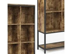 Vicco Prateleira*Prateleira de armazenamento carvalho rústico 100x30x140 fyrk Natural escuro