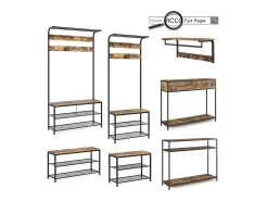 Vicco Prateleira*Prateleira de armazenamento carvalho rústico 100x30x140 fyrk Natural escuro