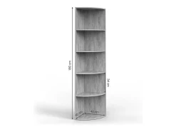 Vicco Prateleira*Prateleira de canto betão 40x40x180 ecki Cinzento claro