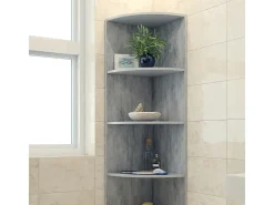 Vicco Prateleira*Prateleira de canto betão 40x40x180 ecki Cinzento claro