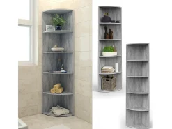 Vicco Prateleira*Prateleira de canto betão 40x40x180 ecki Cinzento claro