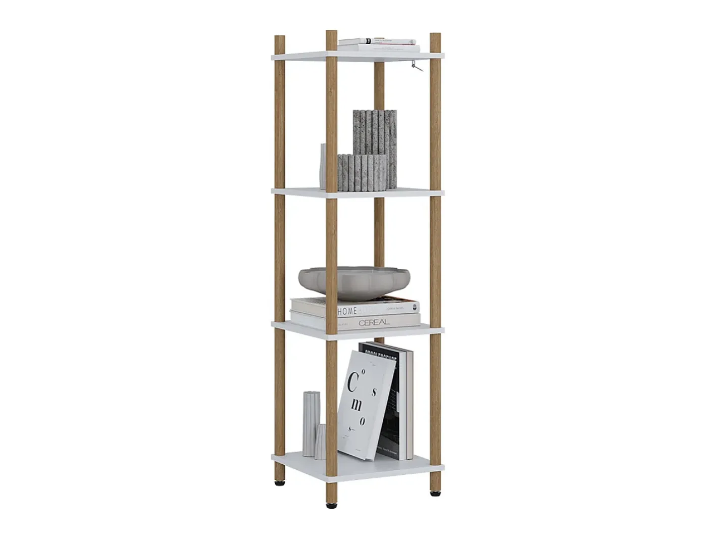 Vicco Prateleira*Prateleira de canto /pinheiro 30x30x102.5 bivio Branco