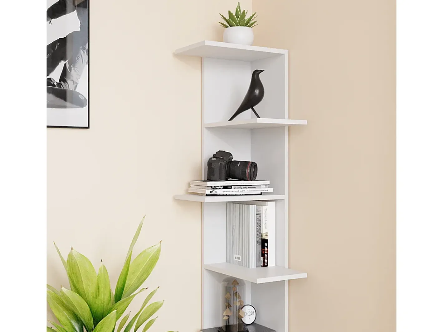 Vicco Prateleira*Prateleira de canto 37x37x140.1 tera Branco