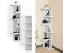 Vicco Prateleira*Prateleira de canto 37x37x140.1 tera Branco