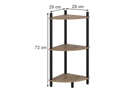 Vicco Prateleira*Prateleira de canto carvalho goldkraft/antracite 29x29x72 bivio Natural escuro