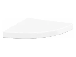 vidaxl Prateleira*Prateleira de canto suspensa 35x35x3,8 cm MDF brilhante Branco