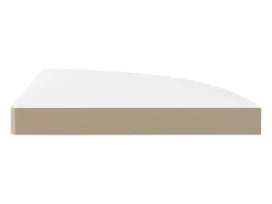 vidaxl Prateleira*Prateleira de canto suspensa 35x35x3,8 cm MDF brilhante Branco