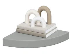 vidaxl Prateleira*Prateleira de canto suspensa 25x25x3,8 cm MDF cinzento Cinzento claro