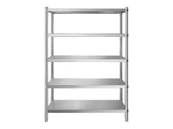 Prateleira de Cozinha, SucceBuy, Estante de 48 x 18,5 Polegadas em aço Inoxidável, 5 Níveis, Prateleiras de Armazenamento Ajustáveis^ Clearance