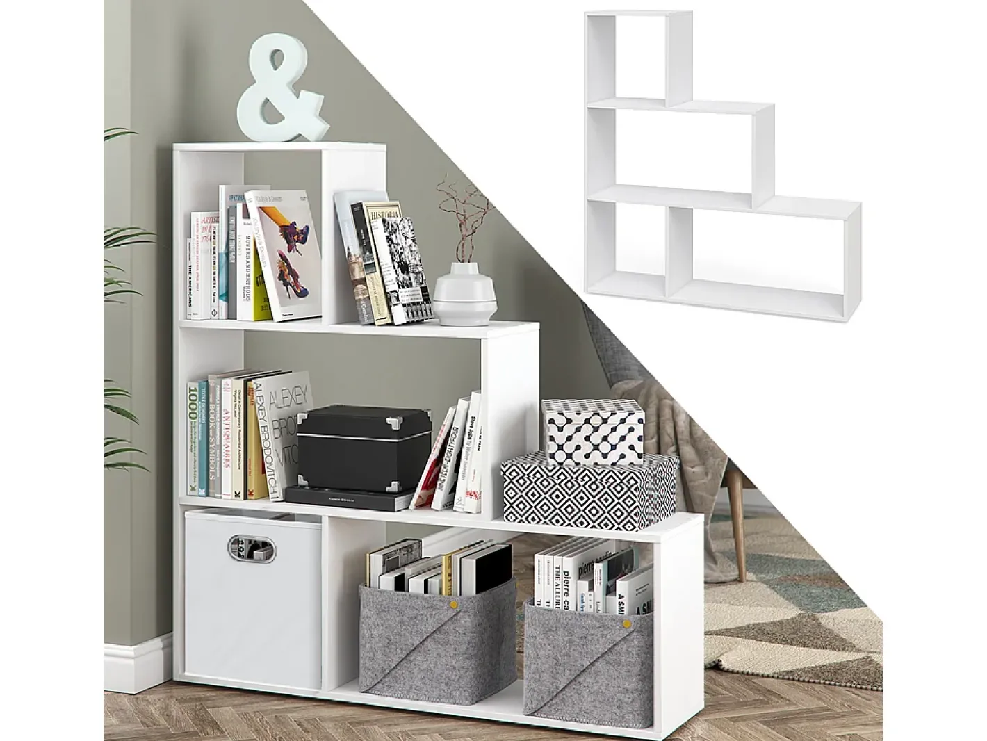 Vicco Prateleira*Prateleira de escada 116.8x29x123.2 Branco
