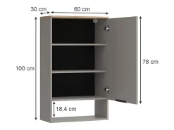 Online Prateleira de parede cinzento-bege 60x30x100 wido Prateleira