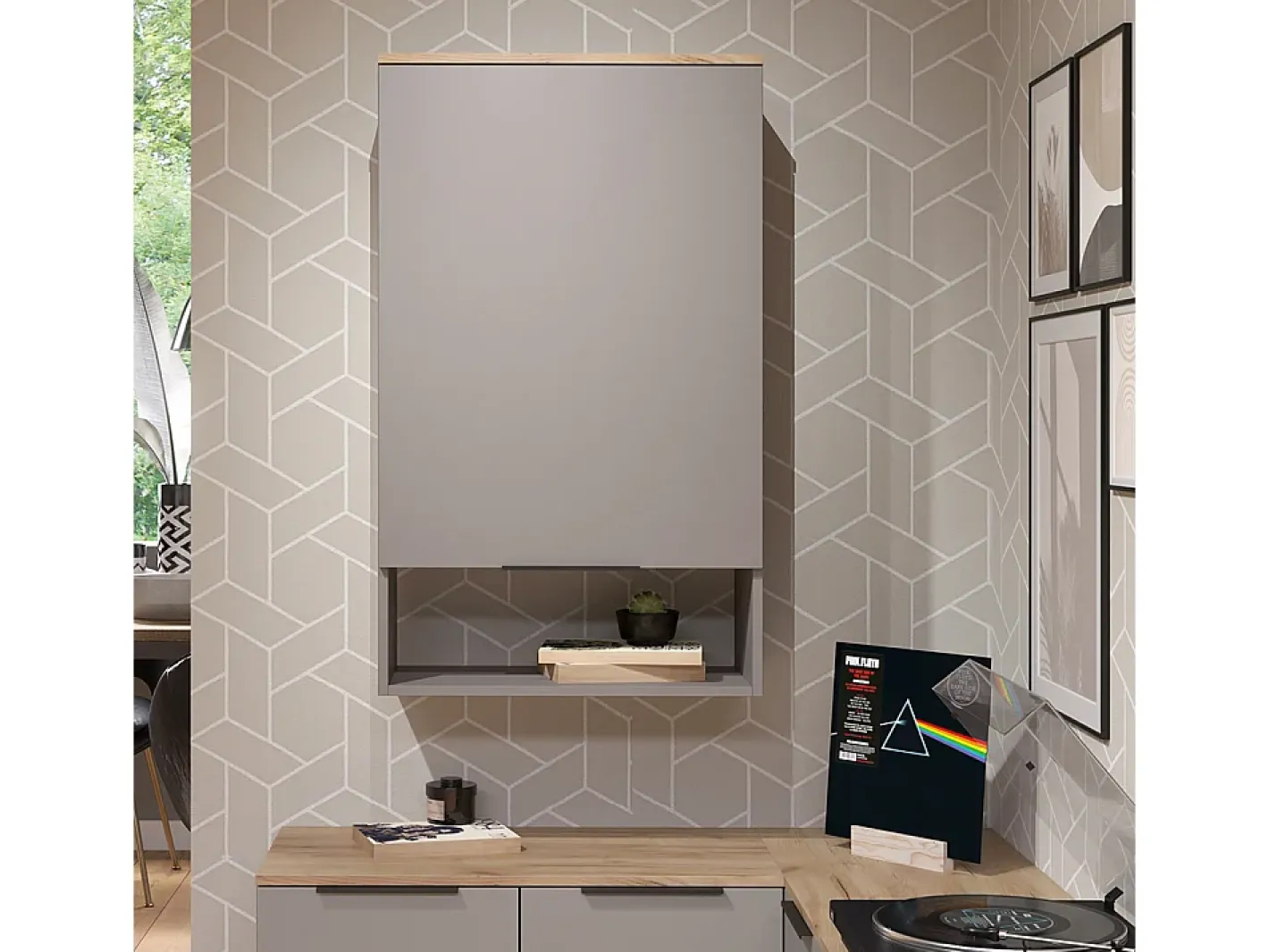 Online Prateleira de parede cinzento-bege 60x30x100 wido Prateleira
