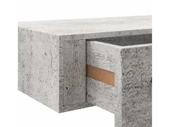 vidaxl Prateleira*Prateleira de parede com gaveta MDF 40x23,5x10 cm cinza cimento Cinzento