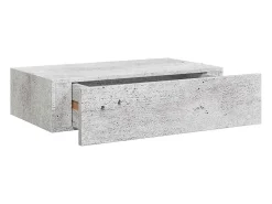 vidaxl Prateleira*Prateleira de parede com gaveta MDF 40x23,5x10 cm cinza cimento Cinzento