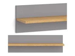 Vicco Prateleira*Prateleira de parede para o quarto das crianças cinza 70x18.4x20 malia Cinzento