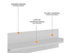Vicco Prateleira*Prateleira de parede para o quarto das crianças 70x20x20 ajaton Branco