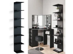 Vicco Prateleira*Prateleira de parede 30x28x190 paolo Preto