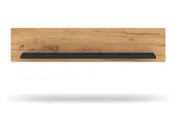 New Prateleira de parede Solal em madeira e preto de 110 cm Prateleira