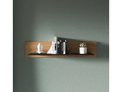 New Prateleira de parede Solal em madeira e preto de 110 cm Prateleira