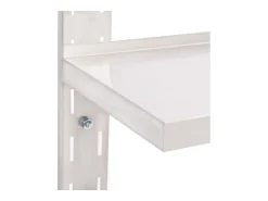 vidaxl Prateleira*Prateleira de parede suspensa 2 níveis 100x30 cm aço inoxidável Cinzento