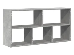 vidaxl Prateleira*Prateleira de parede 100x25x50 cm deriv. madeira cinza cimento Cinzento