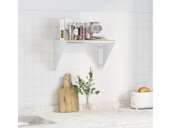 Prateleira de parede 50x30x31 cm aço inoxidável PT344493* Discount