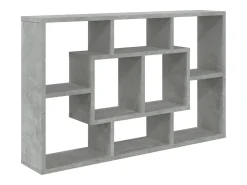 vidaxl Prateleira*Prateleira de parede 85x16x52,5cm derivados de madeira Cinzento