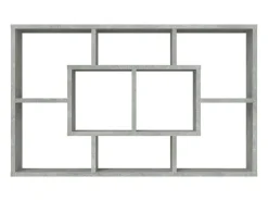 vidaxl Prateleira*Prateleira de parede 85x16x52,5cm derivados de madeira Cinzento