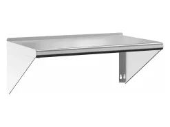 Prateleira*Prateleira de parede 75x45x31cm aço inoxidável PT437568 Prateado