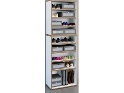 VCM Móvel De Arrumação|Sapateira*Prateleira de sapatos Salia A. 183 x L. 60 x P. 33 cm Branco