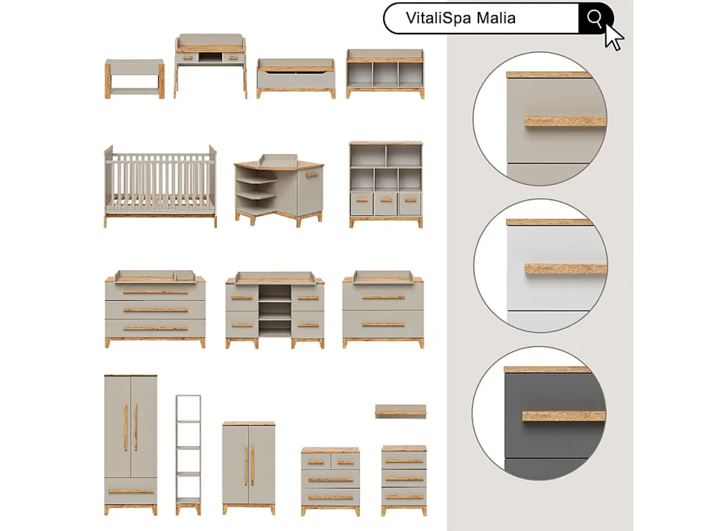 Vicco Prateleira*Prateleira infantil caxemira/artesanal 80x37x46 malia Bege