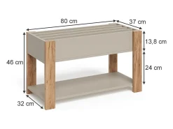 Vicco Prateleira*Prateleira infantil caxemira/artesanal 80x37x46 malia Bege