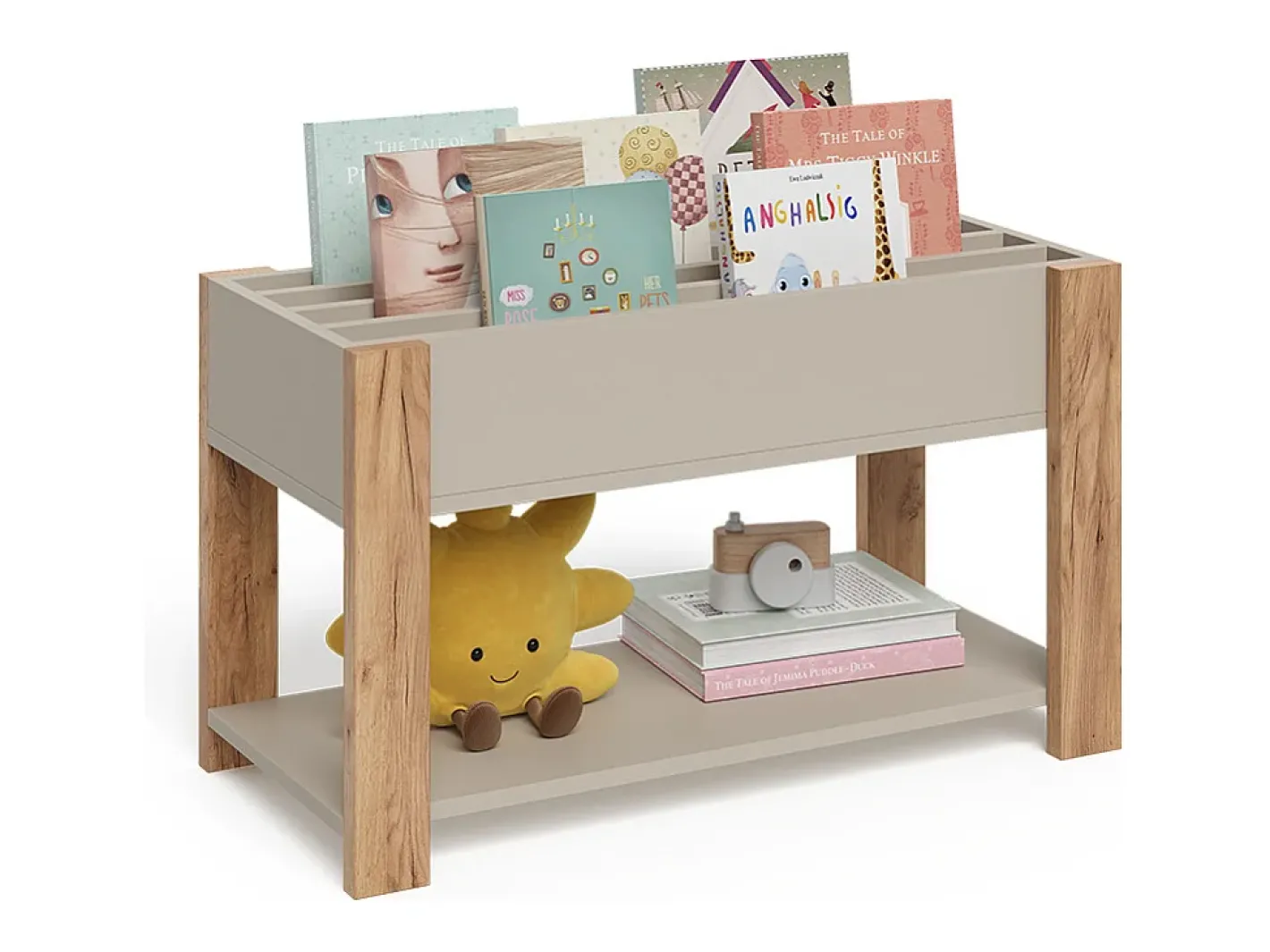 Vicco Prateleira*Prateleira infantil caxemira/artesanal 80x37x46 malia Bege