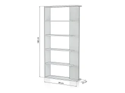 Prateleira Opal Blanco Artik (Blanco Mate) - Gris Cemento*duehome Discount