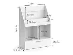 Vicco Prateleira*Prateleira para crianças 72x31.2x96.2 luigi Branco