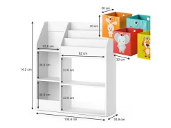 Vicco Prateleira*Prateleira para crianças 100.4x30.9x114.2 luigi Branco