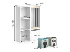 Vicco Prateleira*Prateleira para crianças 29.2x72x107.8 luigi Branco