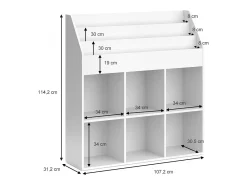 Vicco Prateleira*Prateleira para crianças 107.2x31.2x114.2 luigi Branco