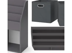 Vicco Prateleira*Prateleira para crianças cinza 72x30.7x79 luigi Cinzento