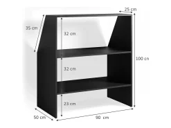 Vicco Prateleira*Prateleira para tectos inclinados antracite 90x50x100 Cinza antracite