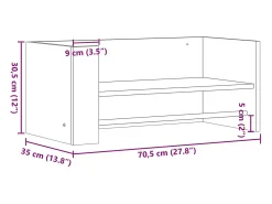 vidaxl Prateleira*Prateleira parede 70,5x35x30,5cm deriv. madeira cinza cimento Cinzento