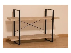 Best Prateleira SHELVES estilo industrial de madeira e metal 2 Níveis. Prateleira